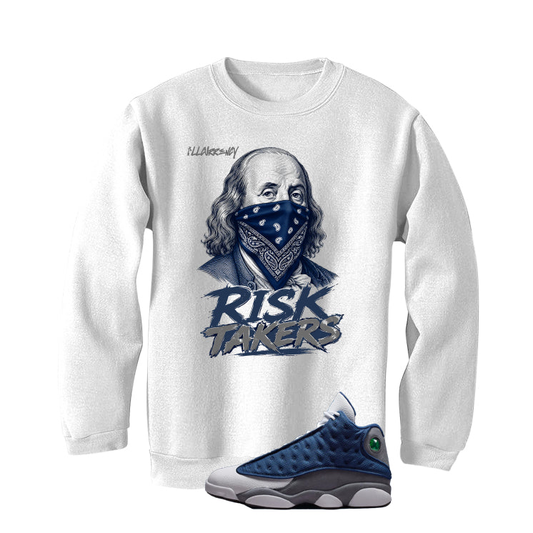 Air Jordan 13 Flint White T-Shirt (Risk Takers)| illcurrency