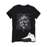 Air Jordan 12 Taxi Matching T-Shirt, Sweatshirts & Hoodies Black T-Shirt (Skull Snake)| illcurrency