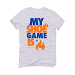 Nike Dunk Low "Knicks" | ILLCURRENCY White T-Shirt (MY SHOE GAME)