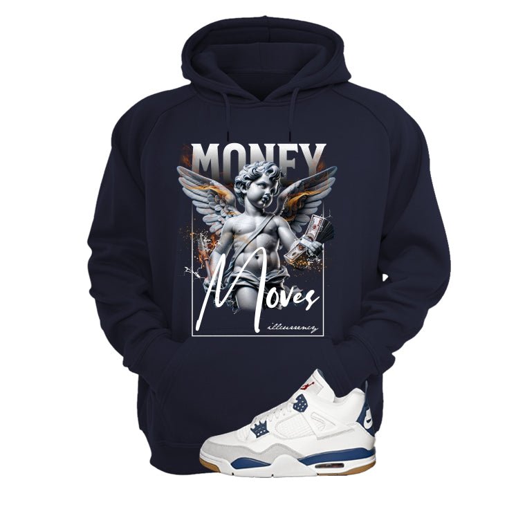Nike SB x Air Jordan 4 Navy Navy Blue T-Shirt (Money Moves)| illcurrency