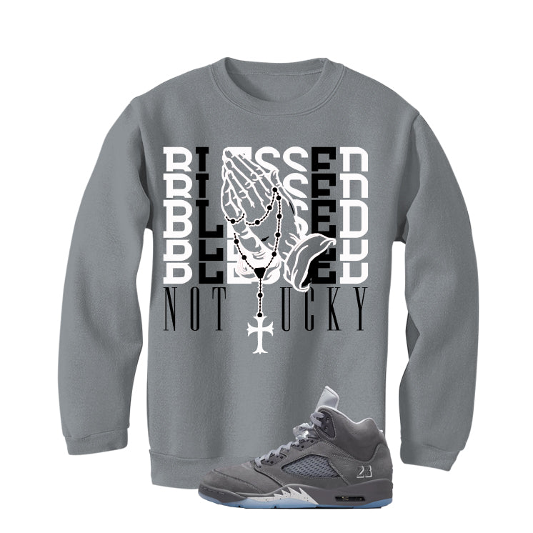 Air Jordan 5 Wolf Grey Matching T-Shirt, Sweatshirts & Hoodies Grey T-