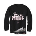 Nike Air Max 95 Pink Foam Matching T-Shirt, Sweatshirts, & Hoodies Black T-Shirt (Self Made)