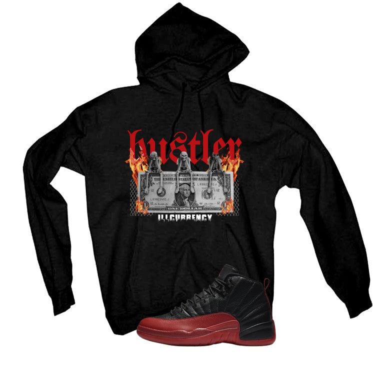 Air Jordan 12 Flu Game 2025 Black T-Shirt (See No Evil Hustler)| illcurrency