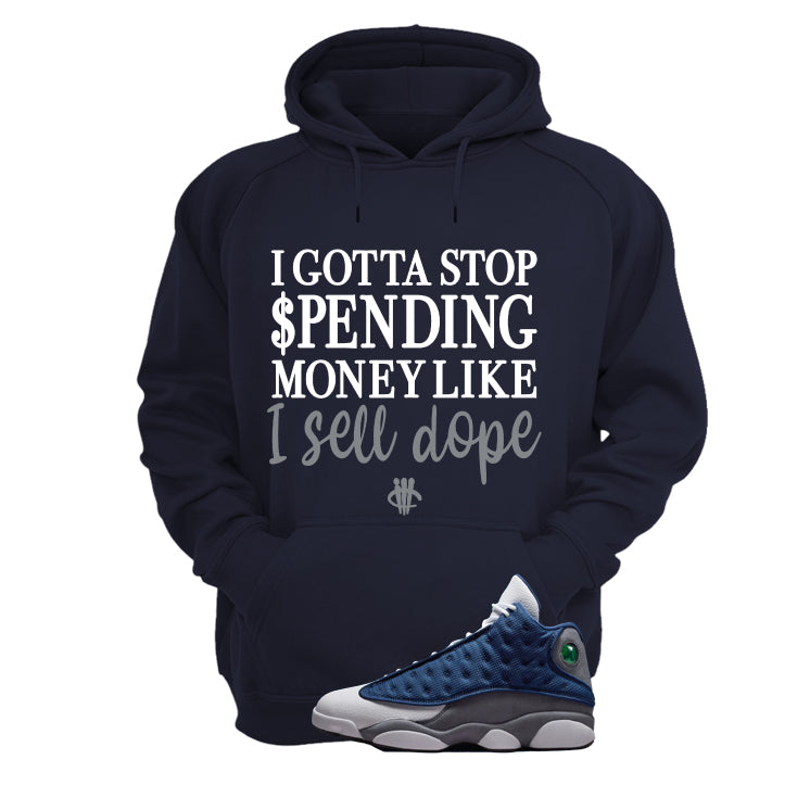 Air Jordan 13 Flint Navy Blue T-Shirt (I Gotta Stop Spending Money)| illcurrency