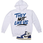 Air Jordan 1 Rare Air Deep Royal Blue White T-Shirt (They not like us)| illcurrency
