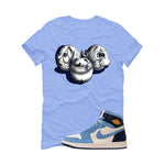 Air Jordan 1 High OG WMNS First in Flight Carolina Blue T-Shirt (SEE NO EVIL)| illcurrency