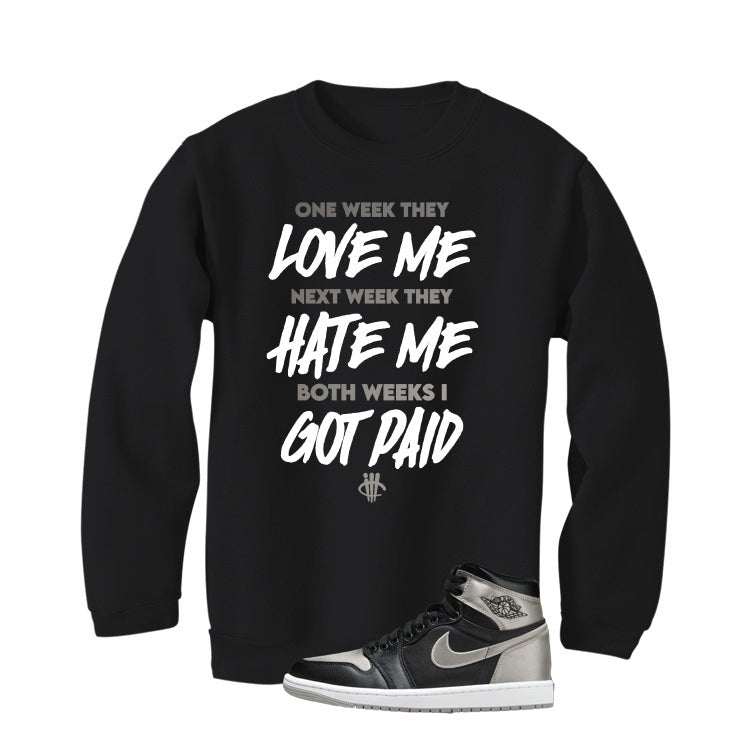 Air Jordan 1 High OG WMNS Satin Shadow Black T-Shirt (Paid)| illcurrency