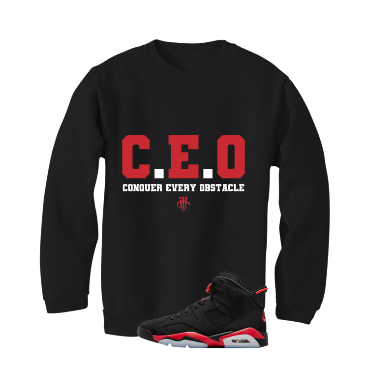 Air Jordan 6 Reverse Infrared Matching T-Shirt, Sweatshirts & Hoodies Black T-Shirt (Ceo)| illcurrency