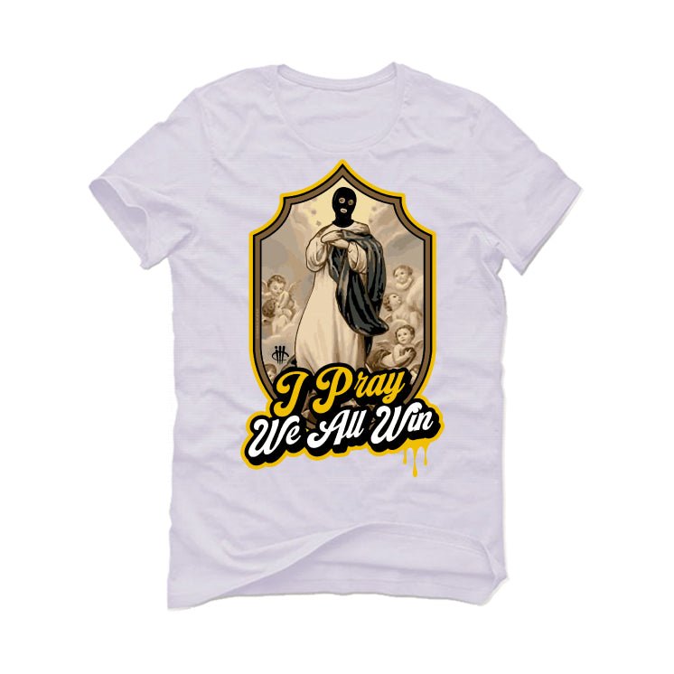 Air Jordan 1 High OG “Yellow Ochre” | illcurrency White T-Shirt (we all win)