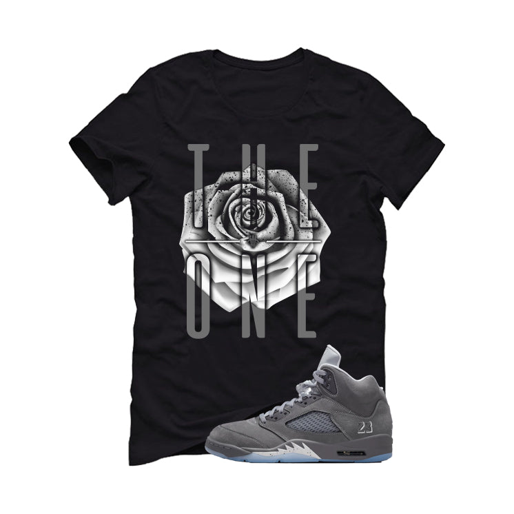 Air Jordan 5 Wolf Grey Matching T-Shirt, Sweatshirts & Hoodies Black T-Shirt (The One)| illcurrency
