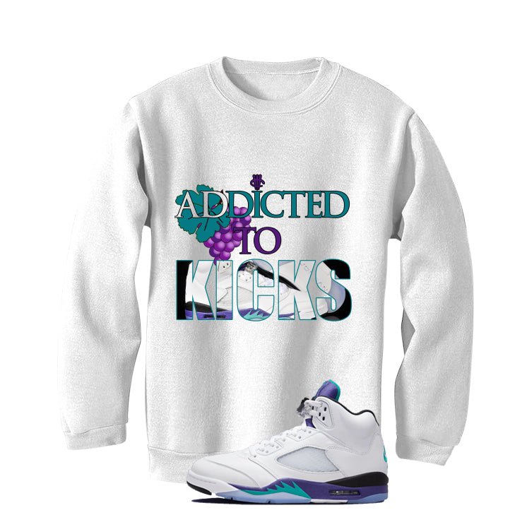 Air Jordan 5 OG Grape White T-Shirt (addicted to kicks)| illcurrency
