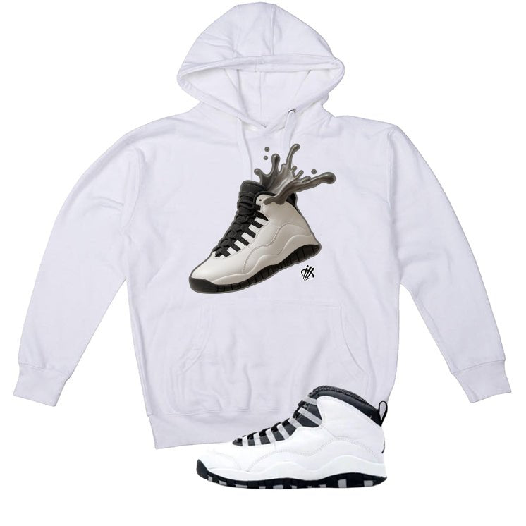 Air Jordan 10 OG Steel White T-Shirt (Splash Shoe)| illcurrency