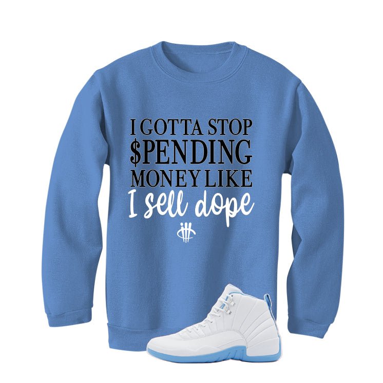 Air Jordan 12 Melo Carolina Blue T-Shirt (STOP SPENDING MONEY)| illcurrency