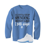 Air Jordan 12 Melo Carolina Blue T-Shirt (STOP SPENDING MONEY)| illcurrency