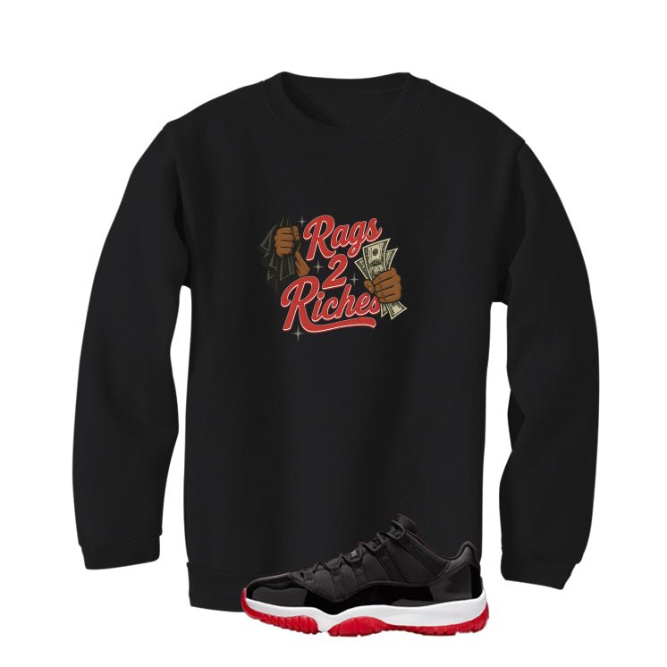 Air Jordan 11 Low Bred Black T-Shirt (rags 2 riches)| illcurrency