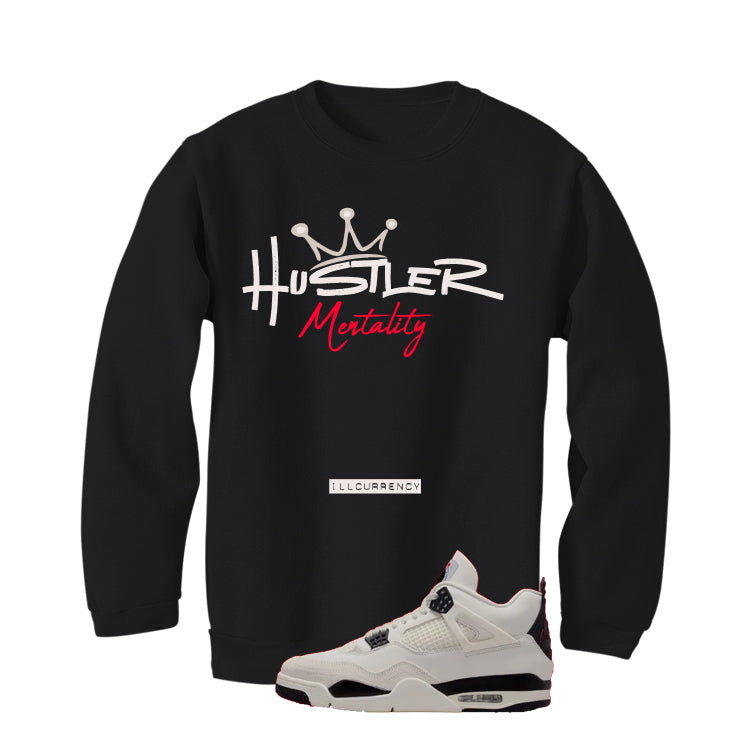 Air Jordan 4 Flight Club Matching T-Shirt, Sweatshirts & Hoodies Black T-Shirt (Hustler Mentality)| illcurrency
