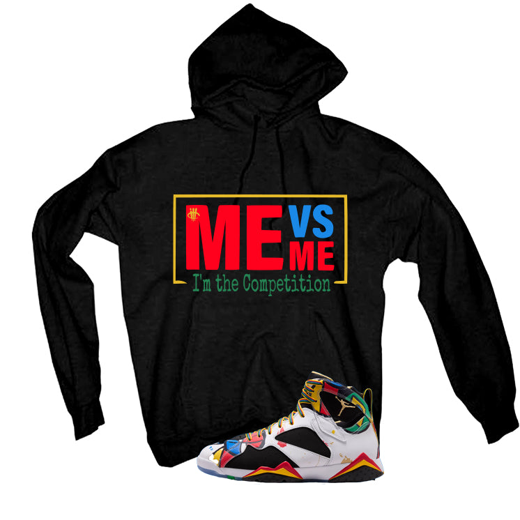 Air Jordan 7 Miro Matching T-Shirt Black T-Shirt (Me Vs Me)| illcurrency