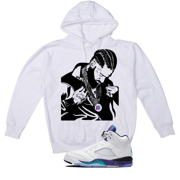 Air Jordan 5 OG Grape White T-Shirt (Nipsey)| illcurrency