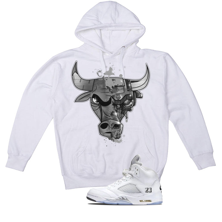 Air Jordan 5 OG White Metallic Matching T-Shirt, Sweatshirts & Hoodies White T-Shirt (Bully)| illcurrency