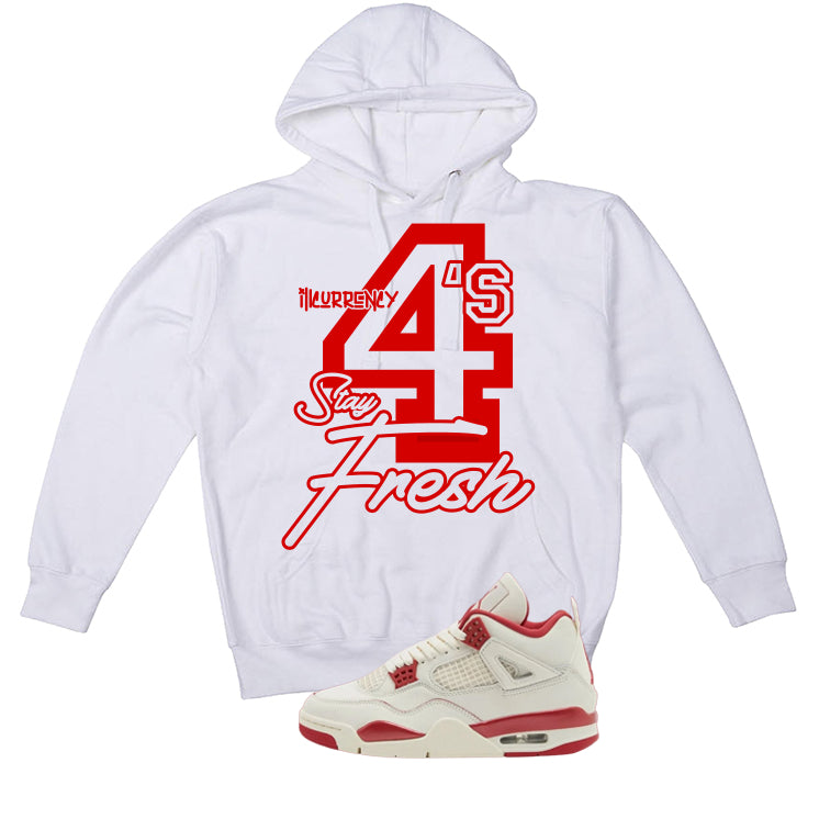 Air Jordan 4 Valentine’s Day (Sierra Red) Matching T-Shirt, Sweatshirts & Hoodies White T-Shirt (4s Stay Fresh)| illcurrency