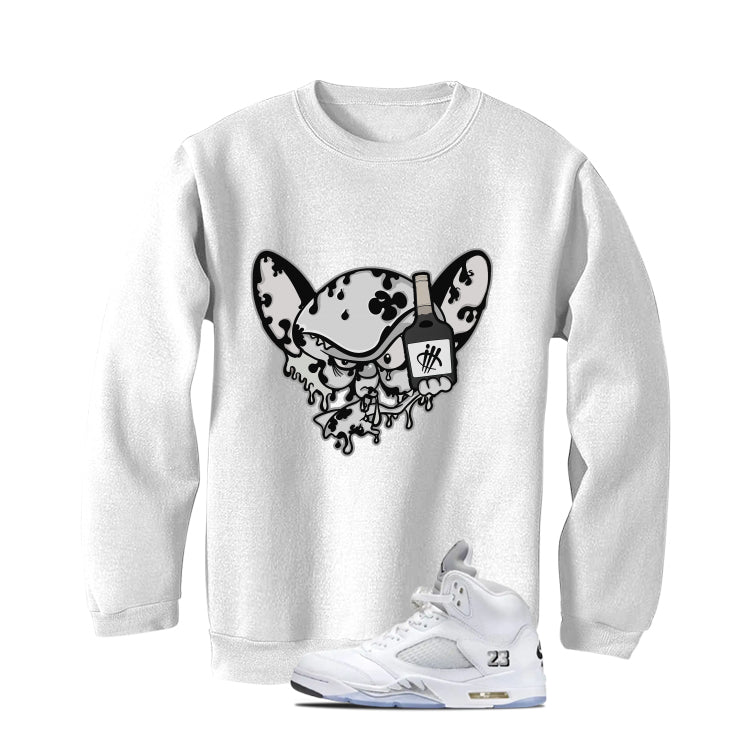 Air Jordan 5 OG White Metallic Matching T-Shirt, Sweatshirts & Hoodies White T-Shirt (Brain)| illcurrency