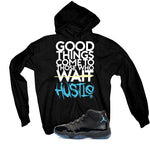 Air Jordan 11 Gamma Blue Matching T-Shirt, Sweatshirts & Hoodies Black T-Shirt (Good Things)| illcurrency