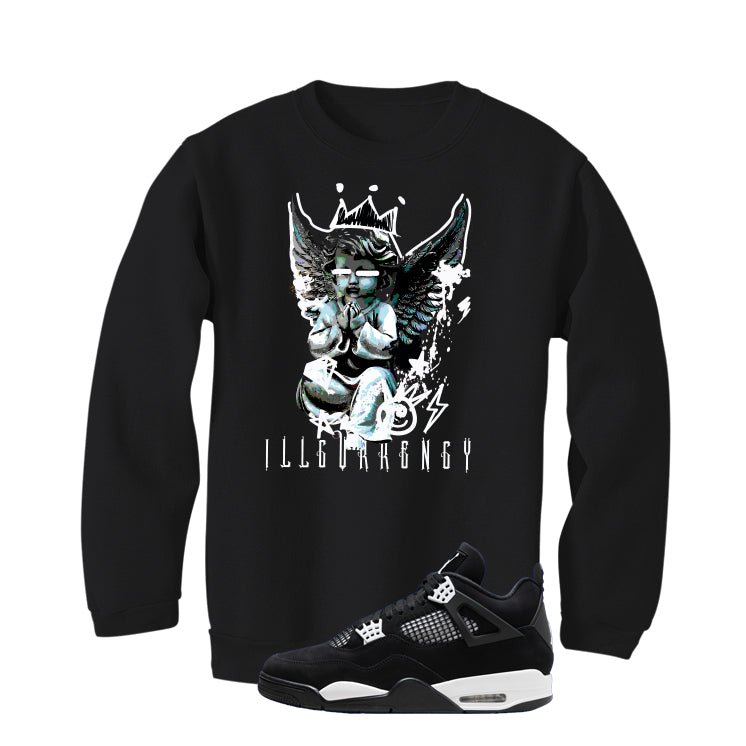 Air Jordan 4 White Thunder Black T-Shirt (Graffiti Angel)| illcurrency