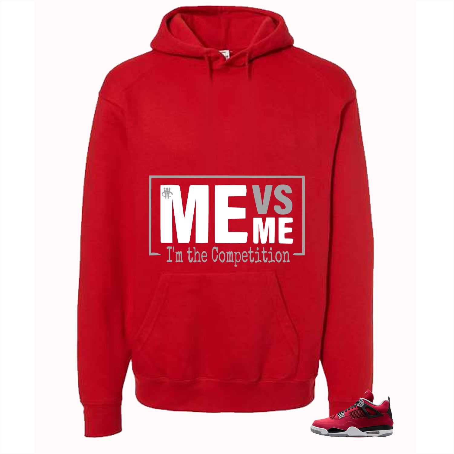 Air Jordan 4 Toro Bravo Matching T-Shirt, Sweatshirts, & Hoodies Red T-Shirt (Me Vs Me)| illcurrency