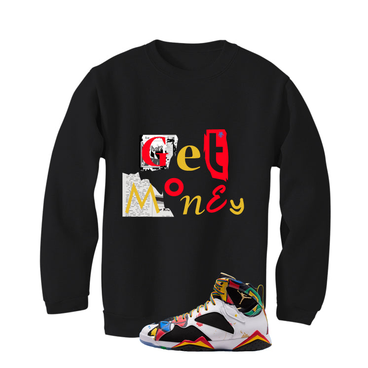 Air Jordan 7 Miro Matching T-Shirt Black T-Shirt (Get Money)| illcurrency