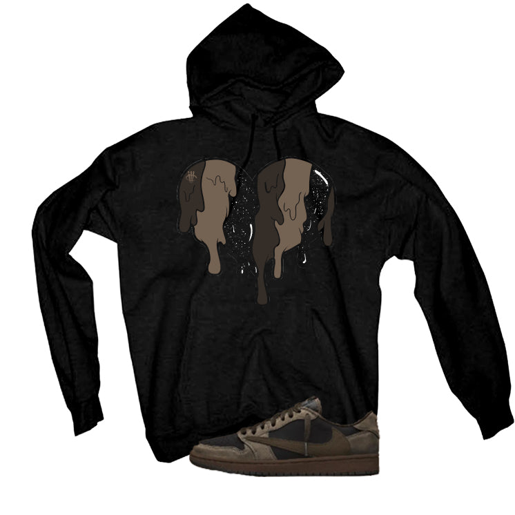 Travis Scott x Air Jordan 1 Low OG Velvet Brown Black T-Shirt (Heart)| illcurrency
