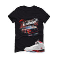 Fire Red Black Tongue Black T-Shirt (Raceway)