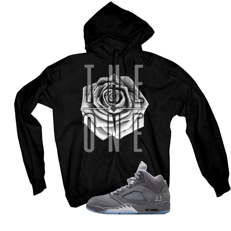 Air Jordan 5 Wolf Grey Matching T-Shirt, Sweatshirts & Hoodies Black T-Shirt (The One)| illcurrency
