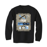 Air Jordan 1 "UNC Toe" Black T-Shirt (Cut from a different cloth)