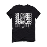 Air Jordan 4 Black Cat Matching T-Shirt, Sweatshirts & Hoodies Black T-Shirt (Blessed not lucky)| illcurrency
