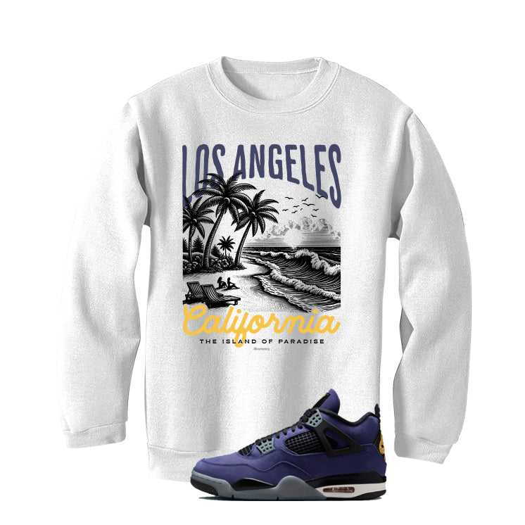 Air Jordan 4 OG Lakers Matching T-Shirt, Sweatshirts & Hoodies White T-Shirt (Los Angeles)| illcurrency