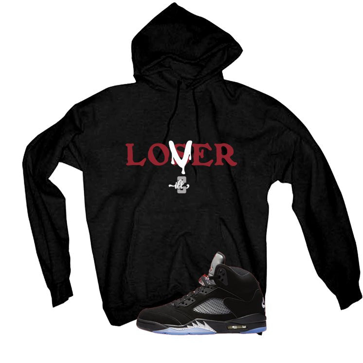 Air Jordan 5 Black Metallic Reimagined Black T-Shirt (Loser)| illcurrency
