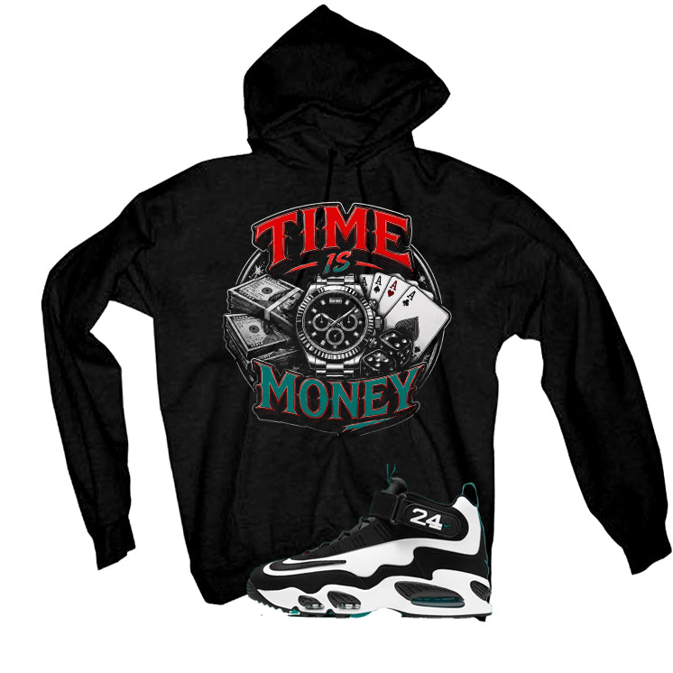 Nike Air Griffey Max 1 Freshwater Matching T-Shirt, Sweatshirts, & Hoodies Black T-Shirt (Time is Money)| illcurrency