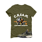 Undefeated x Air Jordan 4 Military Green T-Shirt (Cash Rules)| illcurrency