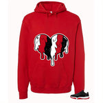 Air Jordan 11 Low Bred Red T-Shirt (Heart)| illcurrency