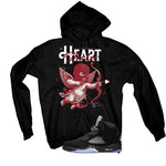Air Jordan 5 Black Metallic Reimagined Black T-Shirt (Heart Stealer)| illcurrency