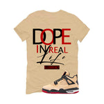 Air Jordan 4 Pizza (GS) Tan T-Shirt (DOPE)| illcurrency