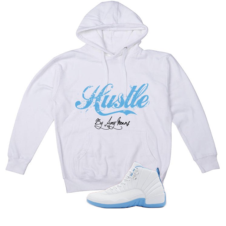Air Jordan 12 Melo White T-Shirt (Hustle By Any Means)| illcurrency