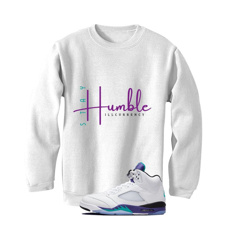 Air Jordan 5 OG Grape White T-Shirt (Stay Humble)| illcurrency