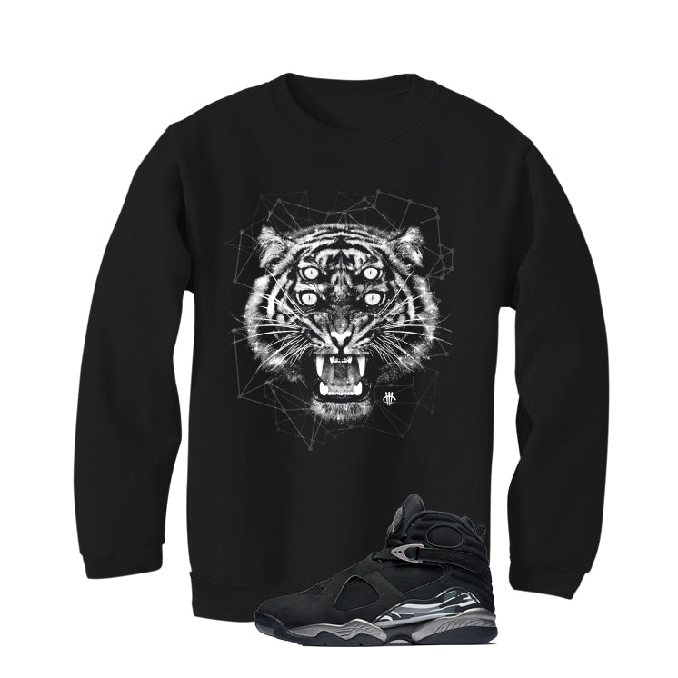 Air Jordan 8 Chrome Matching T-Shirt Black T-Shirt (Four Eyes)| illcurrency