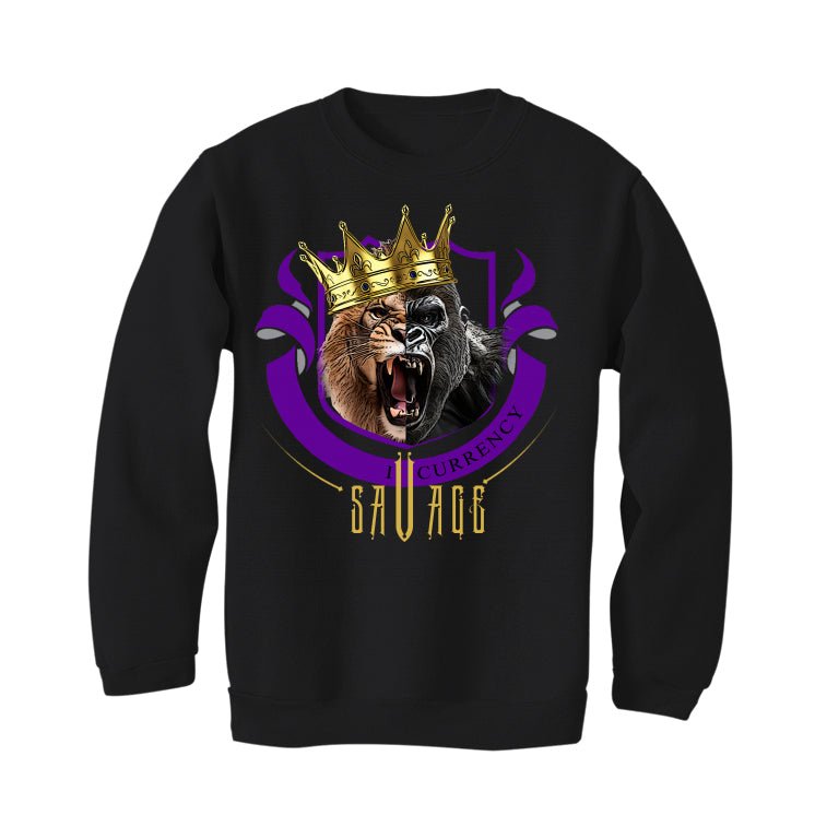 Air Jordan 12 Field Purple - Black T-Shirt (Savage King)