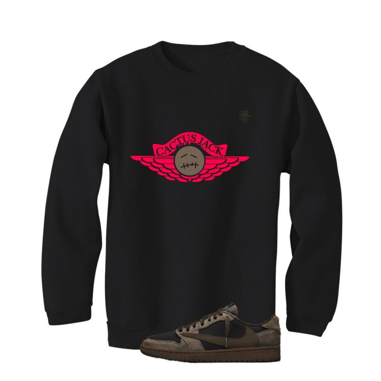 Travis Scott x Air Jordan 1 Low OG Velvet Brown Black T-Shirt (Cactus Jack)| illcurrency