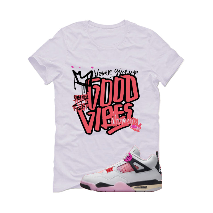 Air Jordan 4 Comic Matching T-Shirt White T-Shirt (Good Vibes)| illcurrency