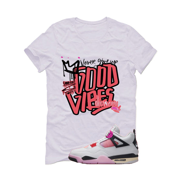 Air Jordan 4 Comic Matching T-Shirt White T-Shirt (Good Vibes)| illcurrency