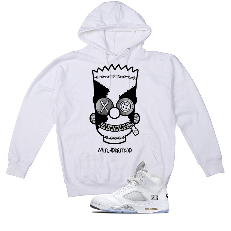 Air Jordan 5 OG White Metallic Matching T-Shirt, Sweatshirts & Hoodies White T-Shirt (Misunderstood)| illcurrency