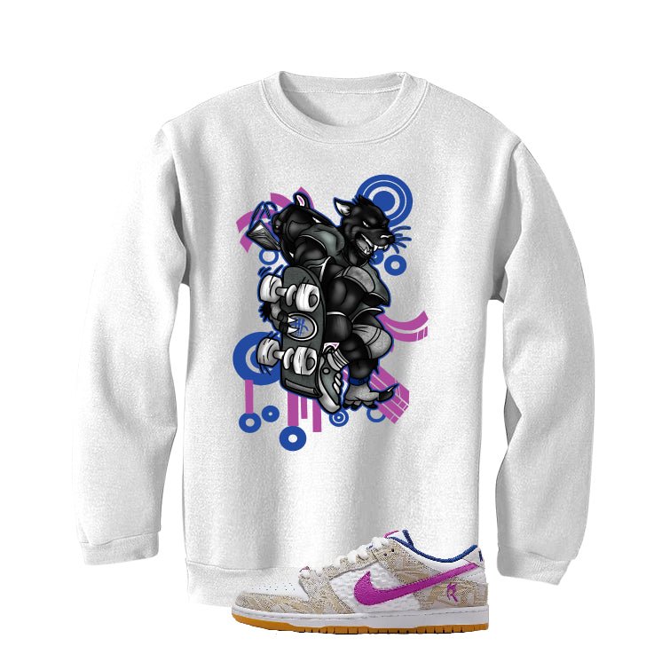 Rayssa Leal's Nike SB Dunk | illcurrency White T-Shirt (SKATEBOARD CAT)